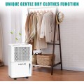 COLAZE 35 Pints 2000 Sq. Ft Dehumidifier with 6.56 ft Drain Hose, Three Colors Humidity Indicator, 24hr Timer Auto-off, Auto Defrost, Drying Clothes Dehumidifier Ideal for Home, Bathroom and Basement