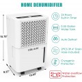 COLAZE 35 Pints 2000 Sq. Ft Dehumidifier with 6.56 ft Drain Hose, Three Colors Humidity Indicator, 24hr Timer Auto-off, Auto Defrost, Drying Clothes Dehumidifier Ideal for Home, Bathroom and Basement