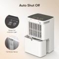 2500 Sq. Ft Dehumidifier for Basement with Drain Hose, 30pints Dehumidifier with 0.55 Gallon Water Tank and Reusable Air Filter, Auto Defrost & Full Water Alarm & 24H Timer with wheels and handles, Ideal for Bedroom Bathroom Large Room Basements